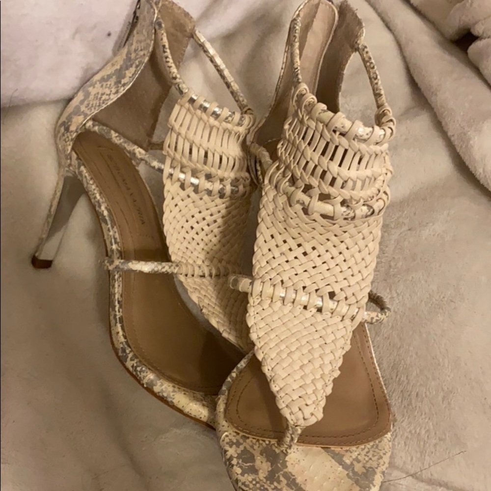 BCBG snakeskin heels